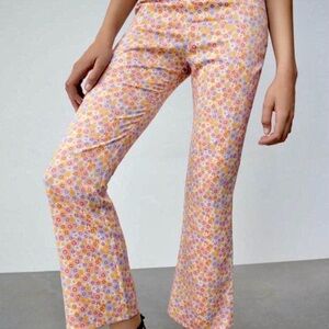 Zara Floral Kick Flare Pants